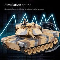 Dwi Dowellin 1/18 Uzaktan Kumandalı M1A2 RC Tankı, 2.4Ghz, 10 Kanallı Abrams Ana Muharebe Tankı, Çocuklar ve Yetişkinler için Askeri Oyuncak