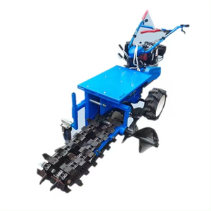 Double Chain Small Hand Trencher Orchard <b>Machine</b> <b>Walking</b> Excavating <b>Machine</b> - Product Image 1