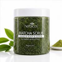 Gommage corporel au matcha OEM avec aloe vera, sel de la mer Morte, cellules souches, nourrissant, blanchissant, exfoliant, hydratant, nettoyage en profondeur
