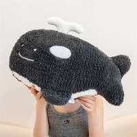 Almohada de Peluche de Orca Adorable, Súper Suave y Esponjosa, Cojín de Peluche de Animal Marino de Dibujos Animados, Almohada Decorativa
