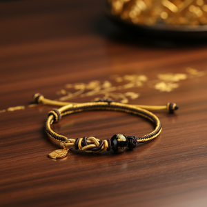 Pulsera de Cuentas Rojas Pequeñas con Cuerda Tejida Unisex, Estilo Viento Nacional, Ágata de Montaña Putuo, <span class=keywords><strong>Cinco</strong></span> Caminos de la Riqueza, Año del Caballo 2026 - Product Image 1