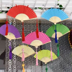 21cm Bamboo <b>Paper</b> Folding Hand <b>Fan</b> DIY Rave <b>Fan</b> Blank Wedding Gift Hand <b>Fan</b> - Product Image 1