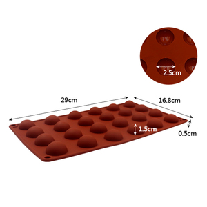 <span class=keywords><strong>Molde</strong></span> Redondo de Silicona de 24 Cavidades, Media Esfera para Pasteles, Gelatina, Pudín, Artículos Hechos a Mano para Uso Doméstico - Product Image 5