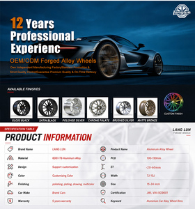 Jantes de voiture de course Langlun de 19 à 24 pouces pour marques de luxe, forgées en 2 ou 3 pièces, compatibles avec LM <span class=keywords><strong>LeMans</strong></span> - Product Image 4
