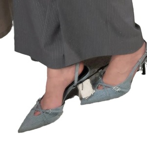 Sandalias de mezclilla de moda diseñadas especialmente para venta al por mayor, zapatos de mujer de verano de alta calidad con tacones finos y sexys - Product Image 5