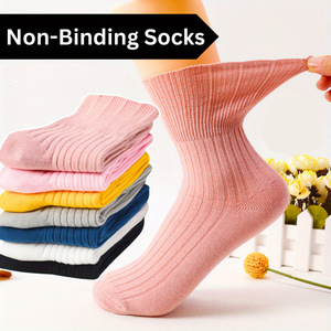 ถุงเท้าสำหรับสตรีมีครรภ์และผู้ป่วย<span class=keywords><strong>เบาหวาน</strong></span> ผ้าฝ้าย ระบายอากาศได้ดี ทรงหลวมพิเศษ ขนาดใหญ่พิเศษ เหมาะสำหรับใส่ในโรงพยาบาล - Product Image 1