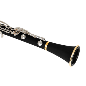 Fábrica al por mayor <span class=keywords><strong>de</strong></span> alta calidad Bb tono <span class=keywords><strong>clarinete</strong></span> negro tubo baquelita <span class=keywords><strong>campana</strong></span> incrustada con borde dorado con caja - Product Image 6