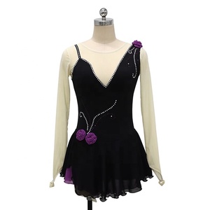 Robe <span class=keywords><strong>de</strong></span> <span class=keywords><strong>patinage</strong></span> <span class=keywords><strong>artistique</strong></span> scintillante pour enfants et filles Robe <span class=keywords><strong>de</strong></span> ballet <span class=keywords><strong>de</strong></span> <span class=keywords><strong>patinage</strong></span> à roulettes en maille et strass - Product Image 1