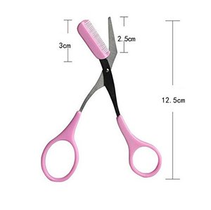 Ciseaux de précision pour sourcils de haute qualité avec peigne, outil de toilettage pour femmes, pour la mise en forme et la coupe des cils - Product Image 3