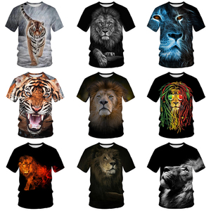 New <span class=keywords><strong>Lion</strong></span> 3D Printed Shirt for Men 3D Digital Printing tshirt <span class=keywords><strong>Man</strong></span> Clothes All Over Print t-Shirt Animal Graphic abbigliamento personalizzato - Product Image 1