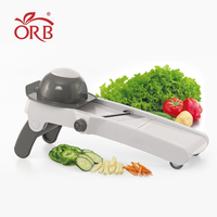 Mandoline de cuisine multifonctionnelle réglable ORB, coupe-légumes manuel, trancheuse et julienne, lame en acier inoxydable sûre