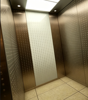 Ascenseur de passagers Fareo moderne en acier inoxydable sans engrenages à traction AC - Durable, installation facile, plancher en PVC, utilisation en appartement et en centre commercial