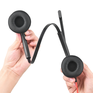 Casque de centre d'appel stéréo léger le plus vendu Casque antibruit Casque <span class=keywords><strong>Anti</strong></span> <span class=keywords><strong>Bruit</strong></span> USB avec Microphone pour le travail - Product Image 5