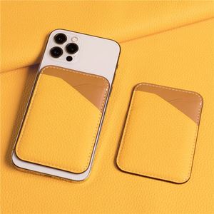 Genuine Leather Custom logo Color Magnet Magnetic Phone <b>Wallet</b> Id Credit Card Hold Leather case <b>Holder</b> Strong for iphone 16 17 - Product Image 2