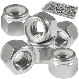 Нержавеющая сталь нейлоновая вставка стопорные гайки 304 (A2-70) Стандартная дюймовая резьба Nylock болты - Product Image 1