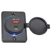 Chargeur USB 48W à port PD le plus vendu à l'international pour bus, camping-car, voiture avec support allume-cigare (YC-A79PD)