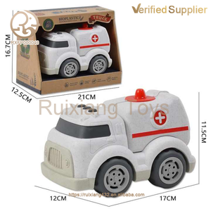 Giocattoli di trasporto pressofuso giocattoli Push and Go per bambini veicolo ambulanza per bambini giocattolo per bici giocattolo di ingegneria dei cartoni animati veicolo scorrevole - Product Image 5