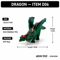 Modèle de dragon en PVC noir, 15x4x9cm, jouet pour enfants, accessoire éducatif, décoration de bureau pour enfants, jouet de table, accessoire de décoration