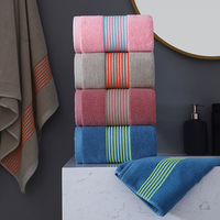 Dobby Bordered Good Quality Towel Combed Cotton Bathroom Towel Customized Color of Luxury Cotton Bath Towel