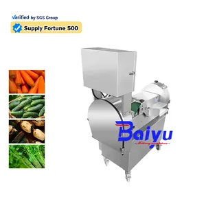 Baiyu Multifunction Vegetable Cutter Machine Electric Dicing Slicer for Fruit Industrial New Condition with Motor Core Component