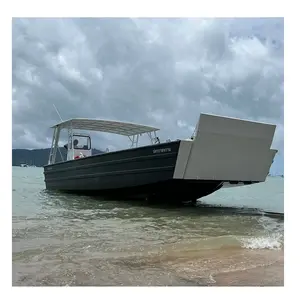 Gospel Aluminum Boat 11m 36ft Open Sea 7 Tons Cargo Boat V Bottom Aluminum Landing Craft For Sale