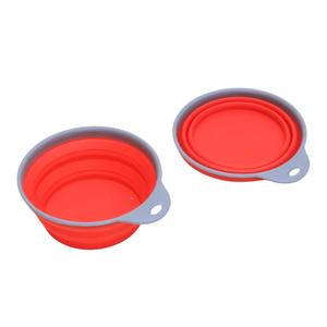 Taşınabilir katlanabilir köpek kasesi katlanabilir silikon genişletilebilir fincan çanak seyahat için su ve gıda besleme evcil yavru ve kediler için - Product Image 4