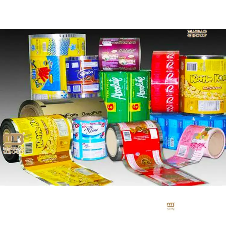 Bedrukte Gelamineerde Voedselverpakking Plastic Rolfolie/Flexibele Wikkelfilmrol/Aluminiumfolie Verpakkingsfolie, Bekerafdichtingsfilmrol