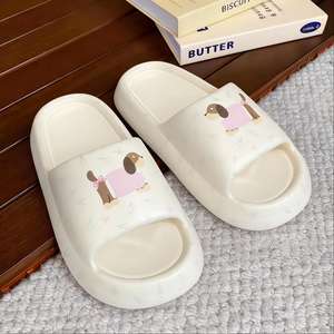 Sandalias Minimalistas de Verano EVAins con Estampado de Dachshund, Suela Gruesa Absorbente de Sudor, Punta Abierta, para Adultos, para Usar en Casa - Product Image 1