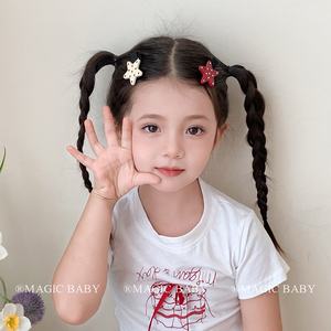 กิ๊บติดผมลายจุดรูปดาวแบบเรียบง่ายสำหรับเด็กผู้หญิงแฟชั่นน่ารักน่ารักๆสำหรับเด็กๆอุปกรณ์เสริมผมมีในสต็อกเก๋ไก๋ - Product Image 5
