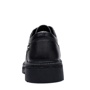 Mocassins <span class=keywords><strong>Derby</strong></span> Oxford pour femmes, en cuir de vachette véritable, à coupe basse, style uniforme, pour affaires, avec semelle épaisse compensée et rehaussante - Product Image 3