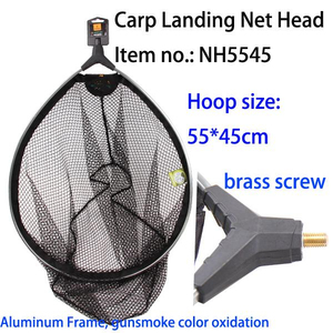 Haut niveau NH5545 cadre en aluminium Gunsmoke couleur laiton vis <span class=keywords><strong>carpe</strong></span> Net pêche <span class=keywords><strong>tête</strong></span> de filet <span class=keywords><strong>d</strong></span>'atterrissage - Product Image 2