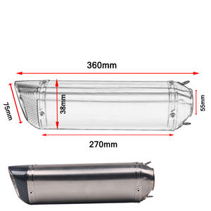 Système d'Échappement Universel pour Moto Z250 GTR <span class=keywords><strong>125</strong></span> 250 300 R3 25 R6 <span class=keywords><strong>MT07</strong></span> MT09 R3 Avec DB Killer - Product Image 3