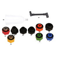 VIKTEC — outil de réparation automobile, ensemble de remplissage d'huile de moteur 11 pièces avec adaptateurs de code de couleur ()