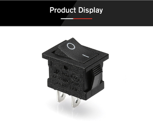 Hot bán KCD1-102N Mini 3-pin 10A 250VAC Rocker chuyển 21*15 mét Đen Marine Thiết kế ánh sáng với ON-OFF chức năng - Product Image 2