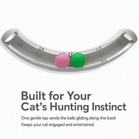 Jouets interactifs pour chat NOVIPET Track Ball, jouet tournant pour chaton, chasse et poursuite, planche à gratter, jouet pour chat avec ruban adhésif