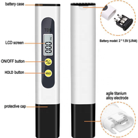 Testeur de qualité de l'eau numérique TDS-M2 Pen TDS Meter 0-9999ppm pour l'eau potable, l'hydroponie, les plantes d'aquarium avec écran LCD