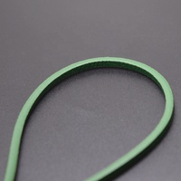 2025 80cm uzunluk/pc toptan yeşil süper Fiber 4*3mm tahıl düz deri kordon takı kolye bilezikler için deri dizeleri ipliklerini