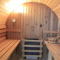 Sauna rond de jardin, structure en bois de sapin imperméable, cabane à vapeur sèche traditionnelle pour le loisir