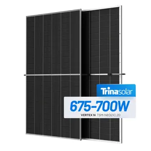 Pannelli solari Trina vertice N 700 Watt 680W 690W 700 W N tipo I-TOPCon bifacciale doppio vetro monocristallino modulo PV