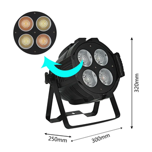 Lámpara de Relleno COB de Cuatro Ojos con Brillo Suave, Control DMX512, LED Blanco Cálido Regulable para Iluminación de Escenarios, 3500K, Aleación de Aluminio, IP20 - Product Image 4