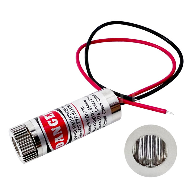 12mm laser diode laser head 5mW 650nm red line laser tube infrared sensor module adjustable focal length 3-5V