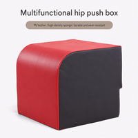 Panca per Hip Thrust in Metallo, Allenamento Core e Addominali, Box per Glutei Antiscivolo, per Home Gym