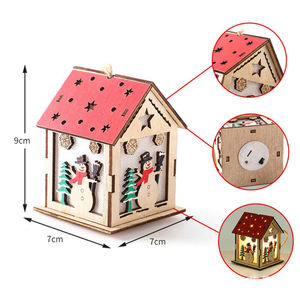 Yiwu Shuangyuan, recién llegado, casa De Madera De Navidad con luces LED, decoración De árbol De Año Nuevo, <span class=keywords><strong>Casita</strong></span> De Navidad De Madera - Product Image 6