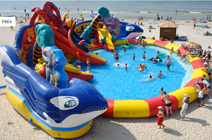 Grand parc aquatique gonflable flottant avec toboggan, parc aquatique avec parcours d'obstacles pour lac, piscine, mer, aire <span class=keywords><strong>de</strong></span> jeux aquatique pour adultes et enfants - Product Image 2