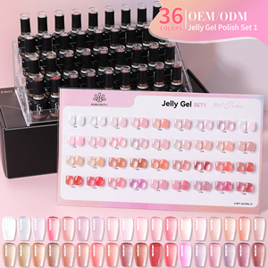 BORN PRETTY PRO 36 Farben Hema-freies Nude Jelly <span class=keywords><strong>Gel</strong></span> Nagellack-Set Professionelle Nagelprodukte Kristallklarer Nail Art <span class=keywords><strong>Gel</strong></span> Nagellack-Set - Product Image 1