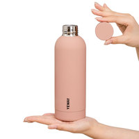 Botella de Agua Deportiva Yeway de 500 ml, Ecológica, Reutilizable, de Doble Pared, de Acero Inoxidable, con Boca Pequeña