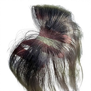 <span class=keywords><strong>Postizo</strong></span> de Cabello Ondulado con Flequillo para <span class=keywords><strong>Mujer</strong></span>, de Cabello Natural, Ligero, con Pelo de Bebé, para Corrección de Línea de Cabello y Volumen Superior, Permite Rizar y Teñir, Estilo Chignon - Product Image 1