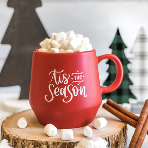 Venta caliente rojo mate cerámica Drinkware lindo regalo de Navidad taza de café para agua y té para las vacaciones - Product Image 1