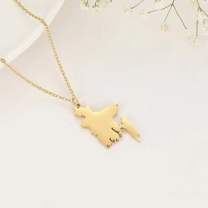 Inspire gioielli collana di gioielli di moda all'ingrosso collane personalizzate con mappa del paese collana con mappa del <span class=keywords><strong>Bangladesh</strong></span> regalo Unisex - Product Image 2