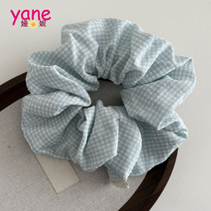 Scrunchie Rambut Kain Besar - Aksesoris Rambut Wanita Warna-warni Elegan Buatan Tangan untuk Musim Panas, Santai, Grosir - Product Image 6
